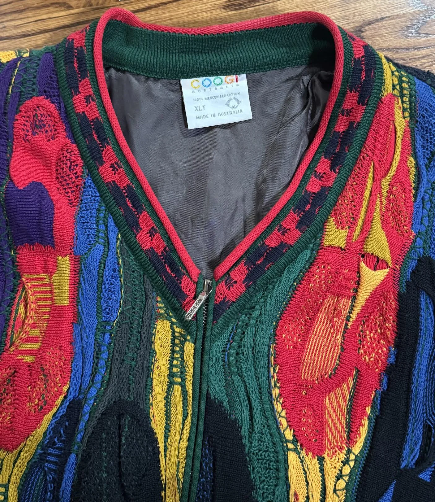 Vintage Coogi Full Zipper Sweater (Size XLT) — RootsBK